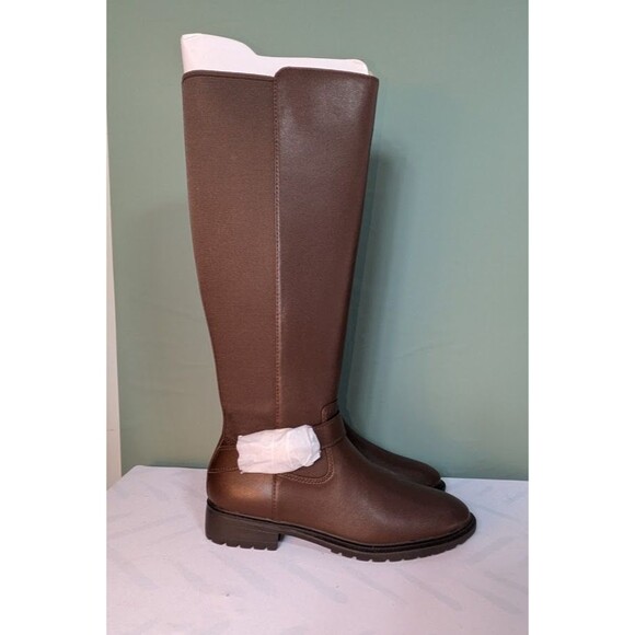 COACH Farrah Women’s Riding Boots Leather  Walnut, Size 5.5 B NEW - Picture 2 of 10